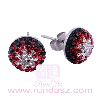 Staonless Steel Crystal Earrings 