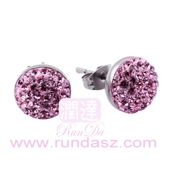 Staonless Steel Crystal Earrings 