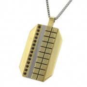 stainless steel gold pendant 