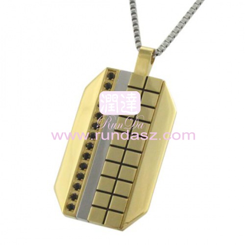 stainless steel gold pendant  