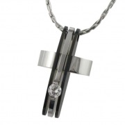CZ cross pendant
