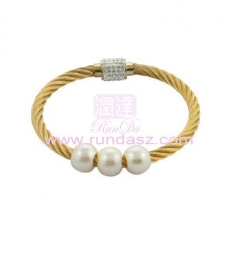 Women Stainless Steel Gold Bracelet&Bangles 
