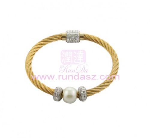 Women Stainless Steel Gold Bracelet&Bangles 